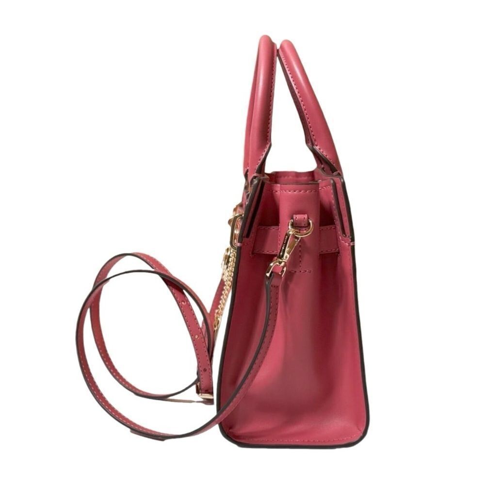 NWT Michael Kors Small Hamilton Colorblock Crossbody Satchel Pink Multi - Picture 12 of 13